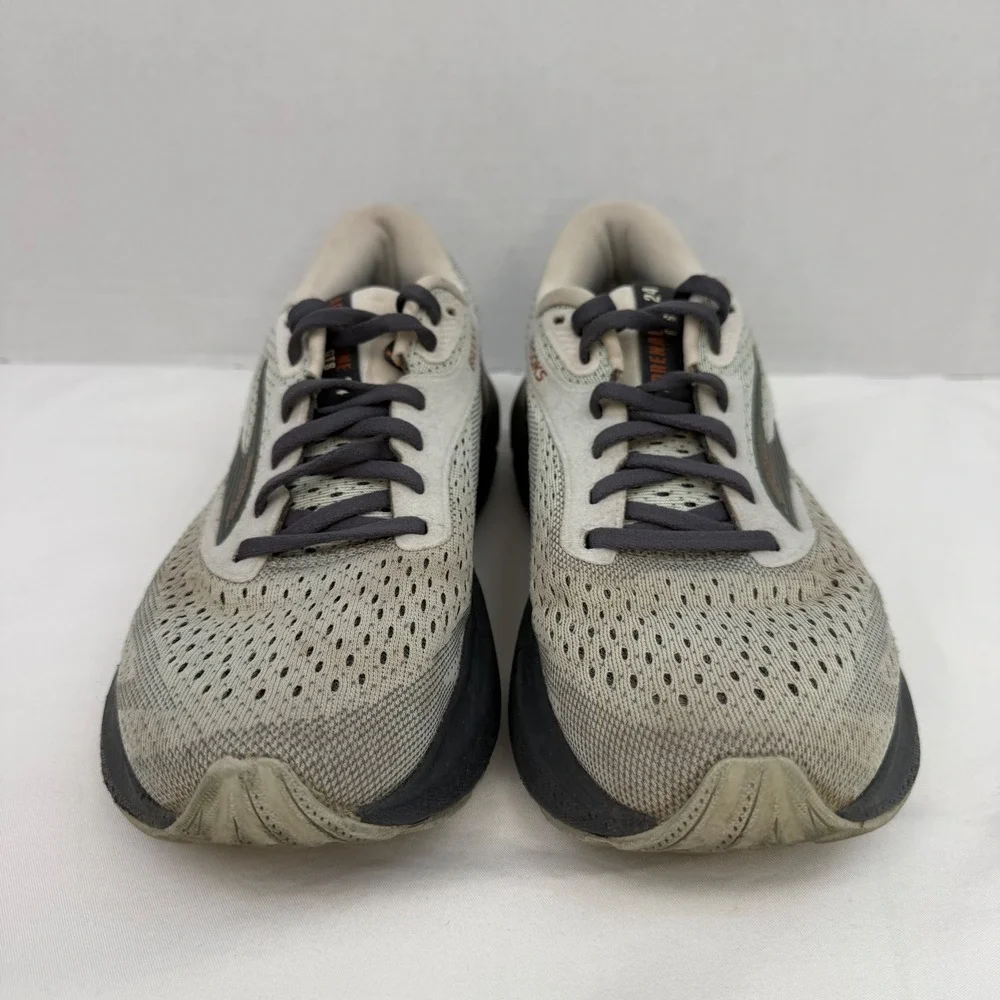 Brooks Adrenaline GTS 24 Mens 8.5 Grey Black Road Running Shoes 1204261B030